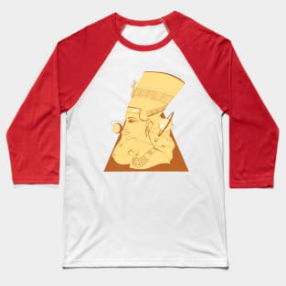 Terracotta Nefertiti and The Stars Baseball T-Shirt